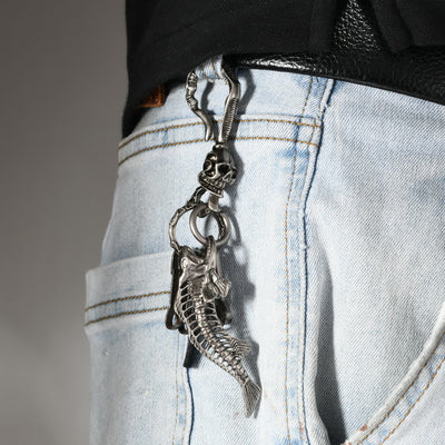 FREE Today: Creative Skull Piranha Bone Pendant Metal Keychain - image 0