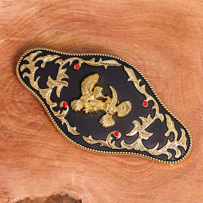 Black And Gold Eagles DIY Buckle Leather Belt