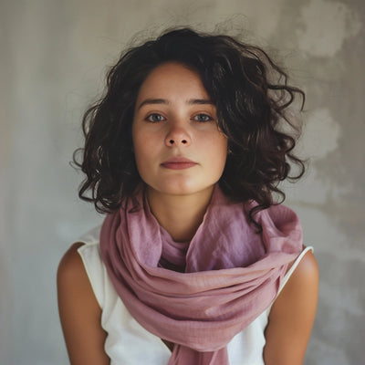 Summer Voile Solid Color Cotton Linen Thin Scarf