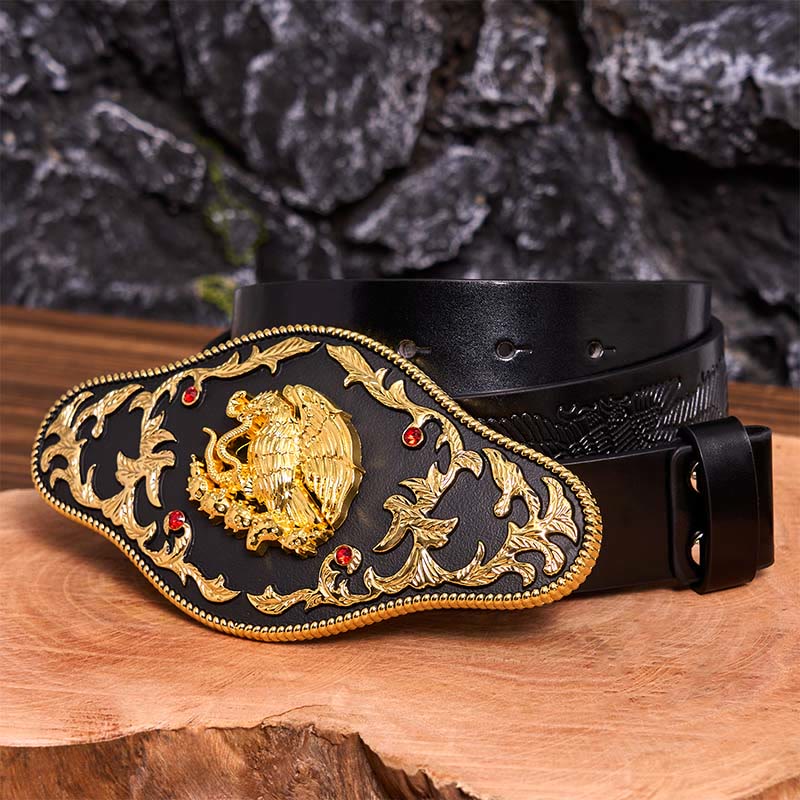 Eagle Catching Snakes DIY Buckle Leather Belt