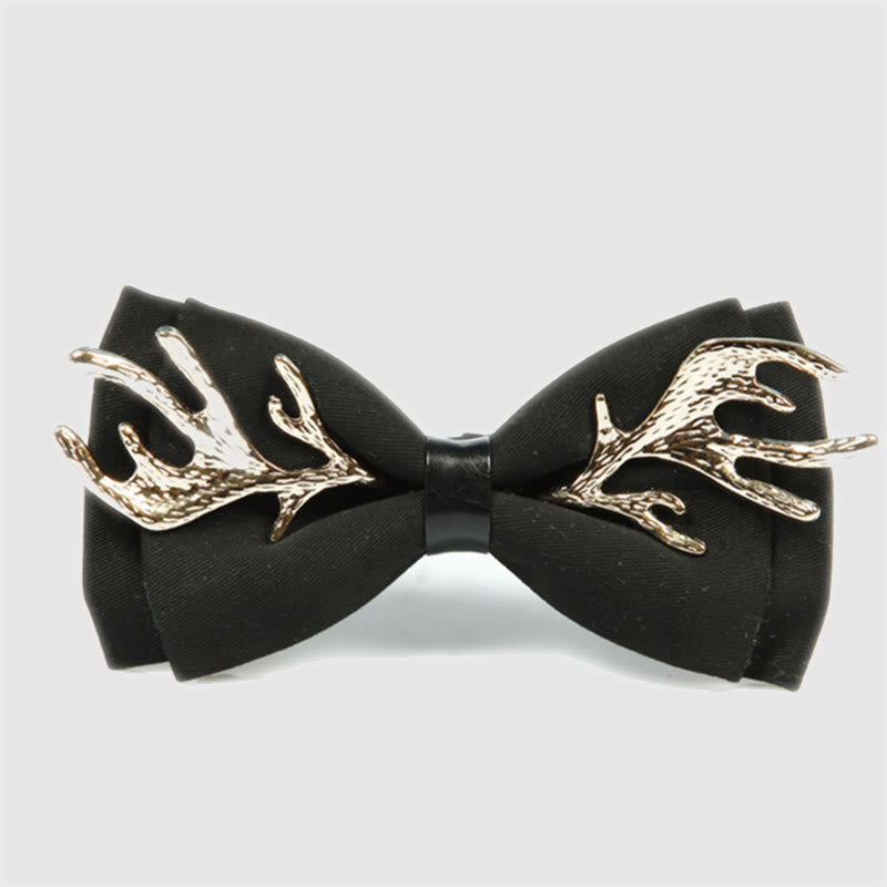 Men's Metal Deer Antler Decoration Bow Tie