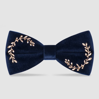 Men's Vine Leaves Velvet Bow Tie