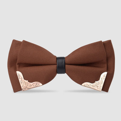 Men's Classic Metal Gold Bow Tie