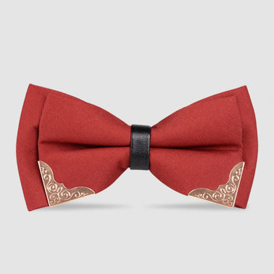 Men's Classic Metal Gold Bow Tie