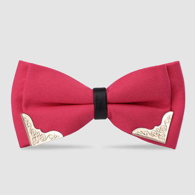 Men's Classic Metal Gold Bow Tie
