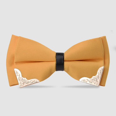 Men's Classic Metal Gold Bow Tie