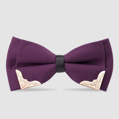 Men's Classic Metal Gold Bow Tie