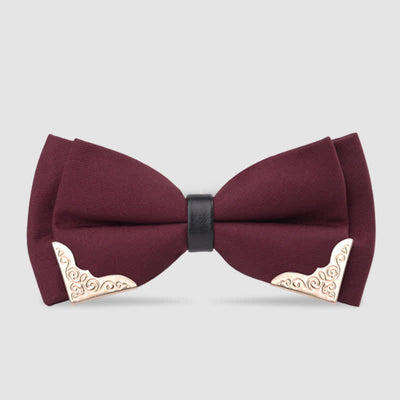 Men's Classic Metal Gold Bow Tie