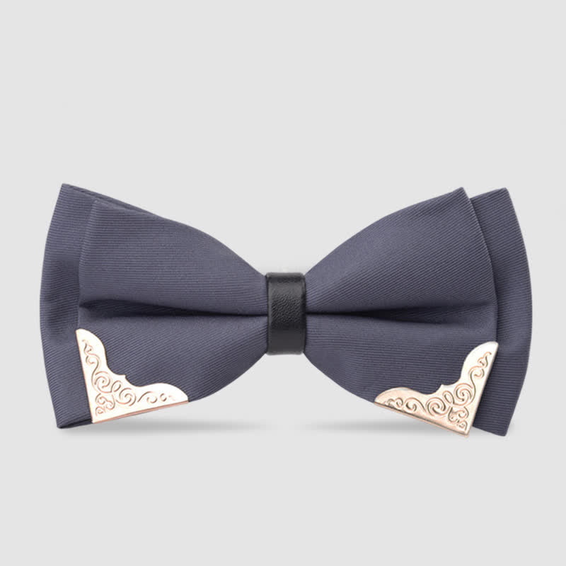 Men's Classic Metal Gold Bow Tie