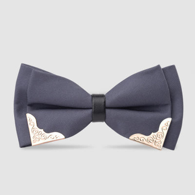 Men's Classic Metal Gold Bow Tie
