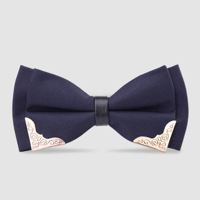 Men's Classic Metal Gold Bow Tie