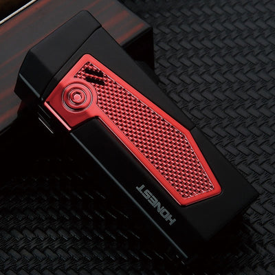 Portable Quadruple Flame Lighter Refillable Butane Four Burner Lighter