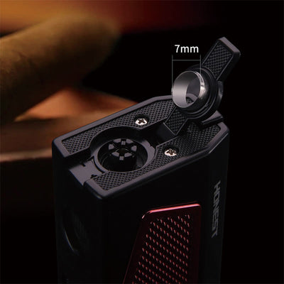 Portable Quadruple Flame Lighter Refillable Butane Four Burner Lighter