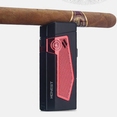 Portable Quadruple Flame Lighter Refillable Butane Four Burner Lighter