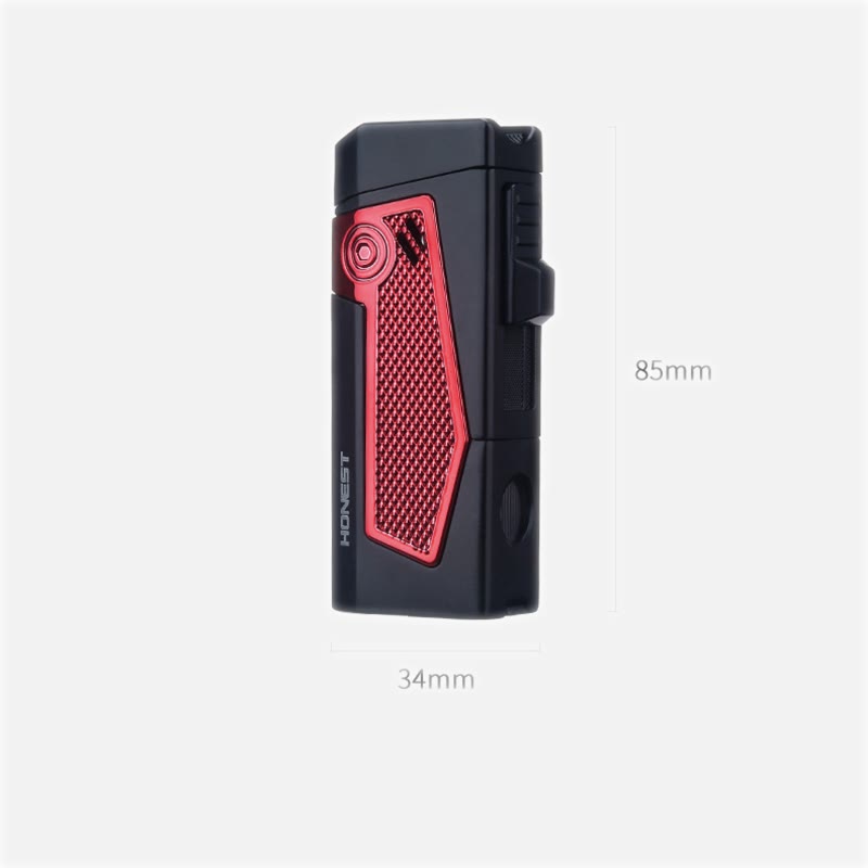 Portable Quadruple Flame Lighter Refillable Butane Four Burner Lighter