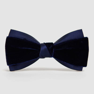 Men's Two-Tone Velvet Double Layer Bow Tie