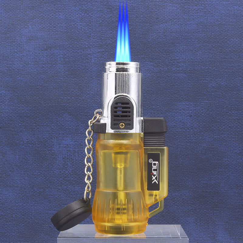 Windproof Triple Burner Lighter Refillable Butane Lighter