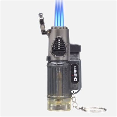 Windproof Triple Burner Lighter Refillable Butane Lighter