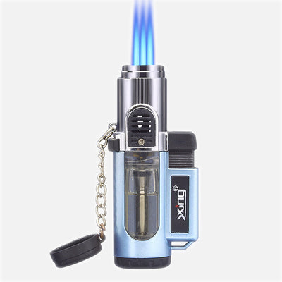 Windproof Triple Burner Lighter Refillable Butane Lighter