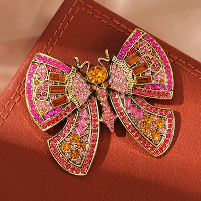 Women's Butterfly Art Decor Crystal Rhinestones Brooch
