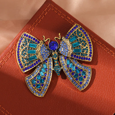 Women's Butterfly Art Decor Crystal Rhinestones Brooch