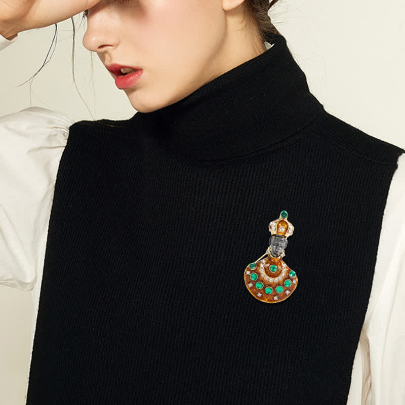 Unisex Medieval Large Unusual Genie Costume Brooch