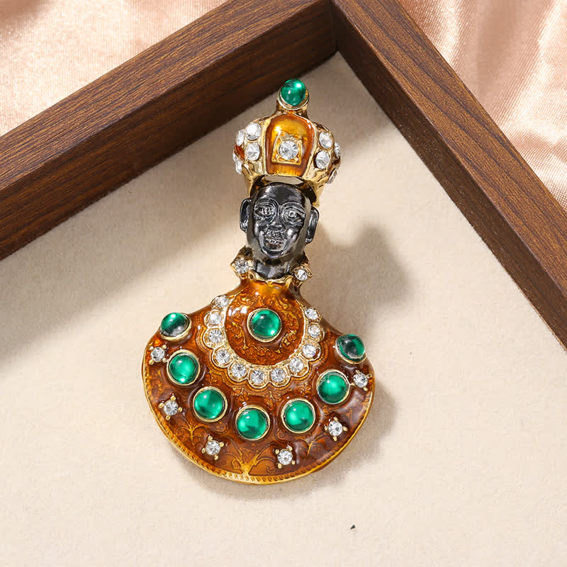 Unisex Medieval Large Unusual Genie Costume Brooch