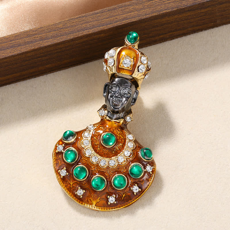Unisex Medieval Large Unusual Genie Costume Brooch