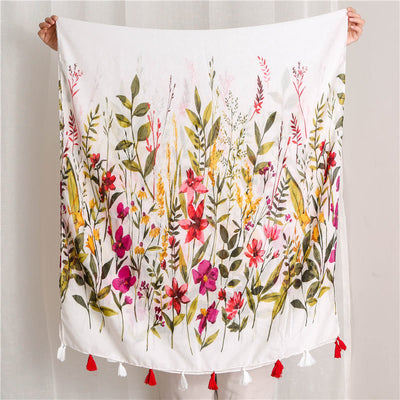Women's Floral Printed Lightweight Thin Scarf