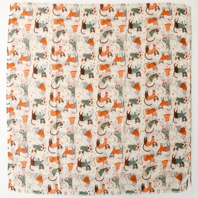 Women's Cat Kitten Printed Lightweight Thin Scarf