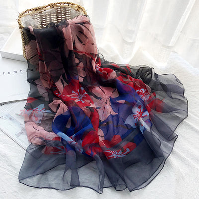 Women's Summer Beach Printed Lightweight Shawl Thin Scarf