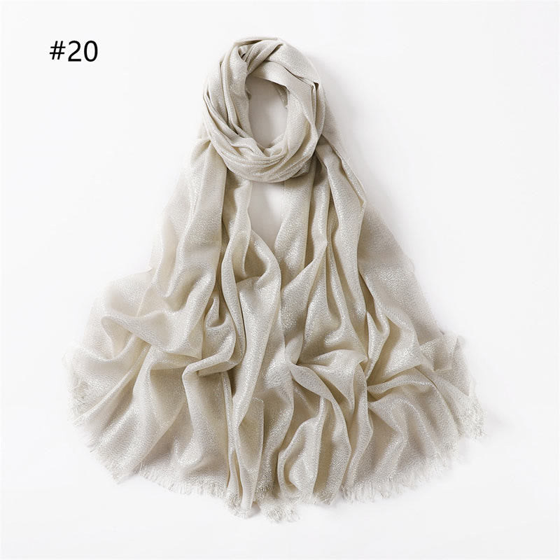 Women's Golden Glitter Lightweight Shawl Thin Scarf