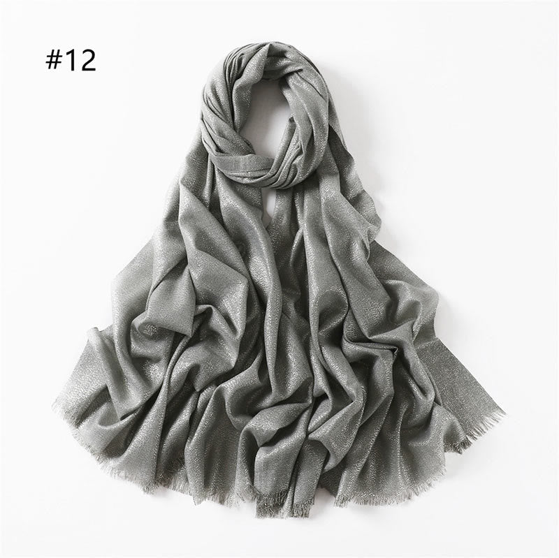 Women's Golden Glitter Lightweight Shawl Thin Scarf