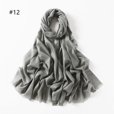 Women's Golden Glitter Lightweight Shawl Thin Scarf