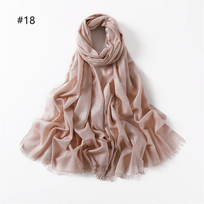 Women's Golden Glitter Lightweight Shawl Thin Scarf
