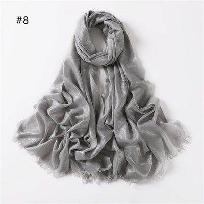 Women's Golden Glitter Lightweight Shawl Thin Scarf