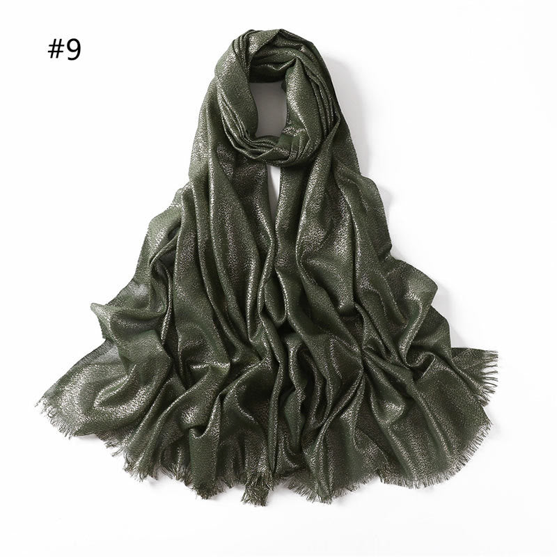 Women's Golden Glitter Lightweight Shawl Thin Scarf