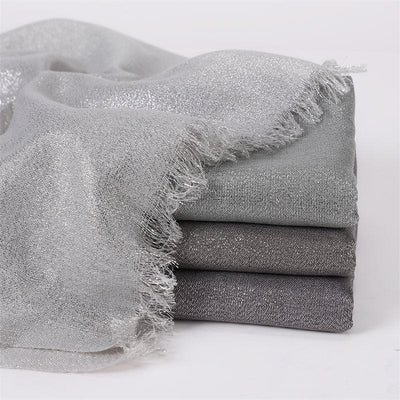 Women's Golden Glitter Lightweight Shawl Thin Scarf