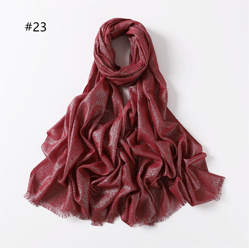 Women's Golden Glitter Lightweight Shawl Thin Scarf