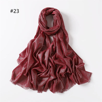 Women's Golden Glitter Lightweight Shawl Thin Scarf