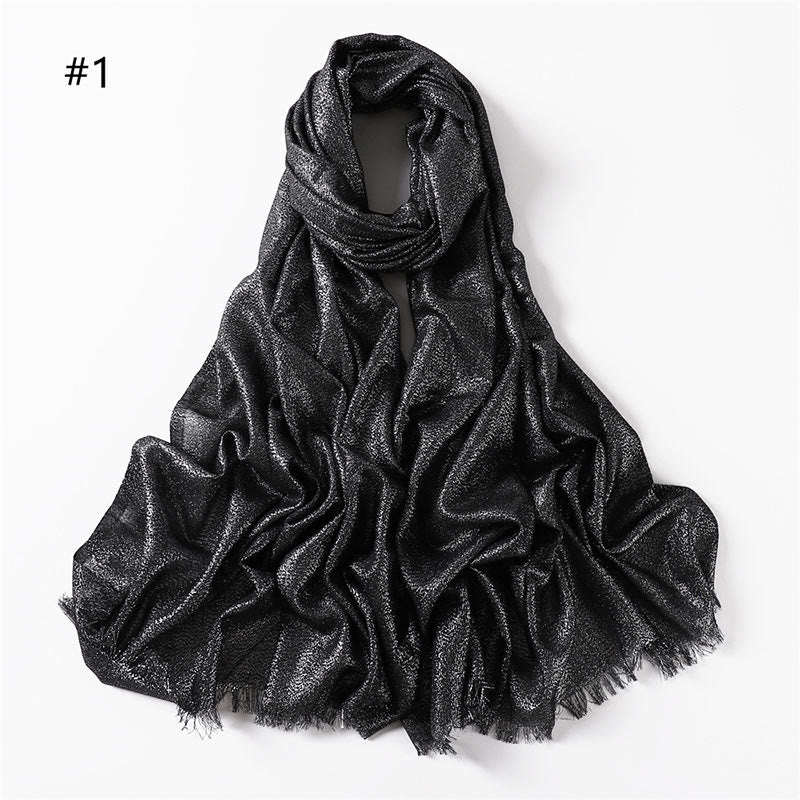 Women's Golden Glitter Lightweight Shawl Thin Scarf