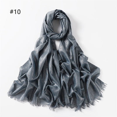 Women's Golden Glitter Lightweight Shawl Thin Scarf
