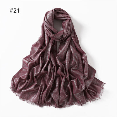 Women's Golden Glitter Lightweight Shawl Thin Scarf