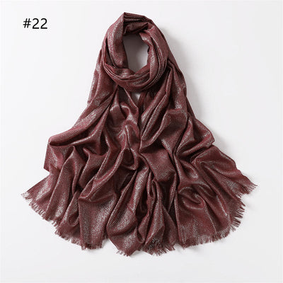 Women's Golden Glitter Lightweight Shawl Thin Scarf
