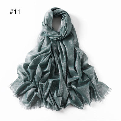 Women's Golden Glitter Lightweight Shawl Thin Scarf