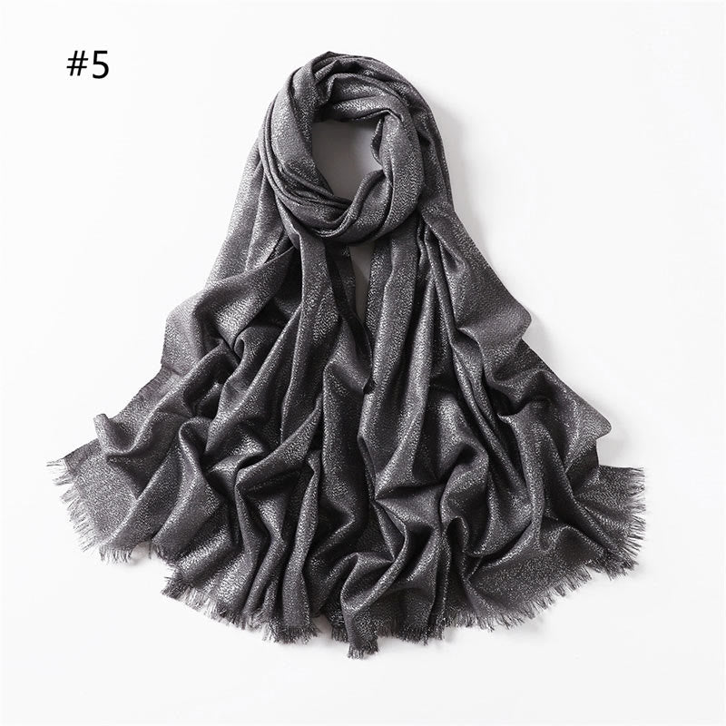Women's Golden Glitter Lightweight Shawl Thin Scarf
