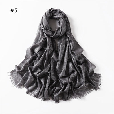 Women's Golden Glitter Lightweight Shawl Thin Scarf