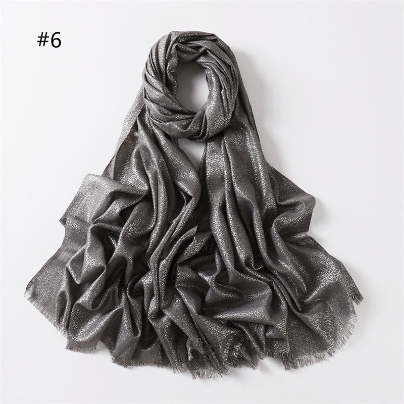 Women's Golden Glitter Lightweight Shawl Thin Scarf