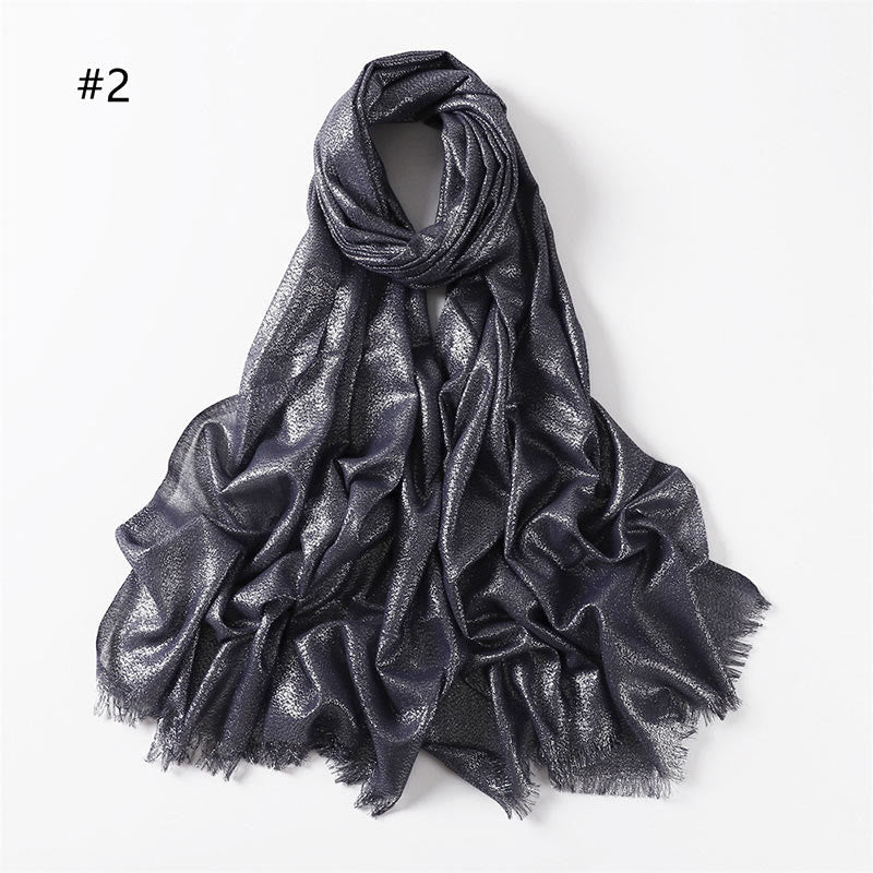 Women's Golden Glitter Lightweight Shawl Thin Scarf