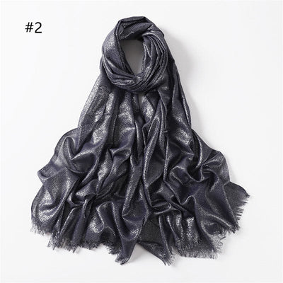 Women's Golden Glitter Lightweight Shawl Thin Scarf